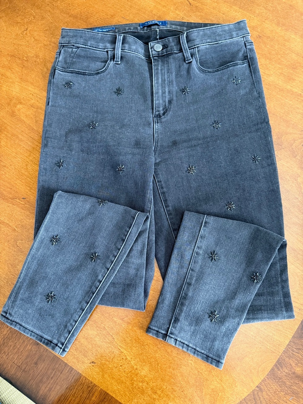 Talbots Limited Edition Flawless High-Rise Jegging Ankle 8 Embroidered Stars